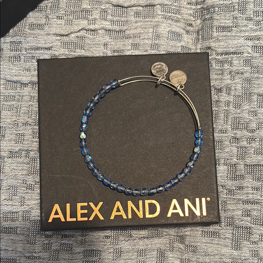 Alex and Ani Blue Beaded Bracelet
